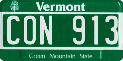 VT license plate CON913