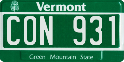 VT license plate CON931