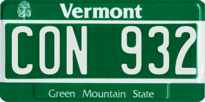 VT license plate CON932