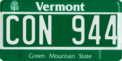 VT license plate CON944