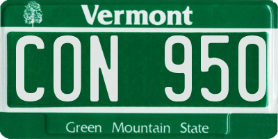 VT license plate CON950