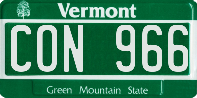VT license plate CON966