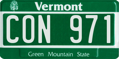 VT license plate CON971