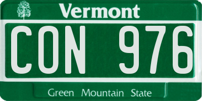 VT license plate CON976