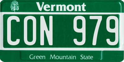 VT license plate CON979
