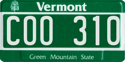 VT license plate COO310