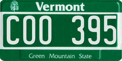 VT license plate COO395