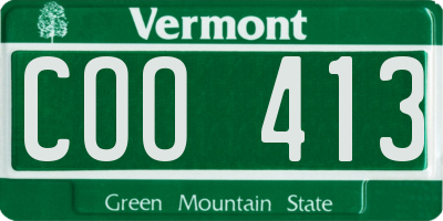 VT license plate COO413