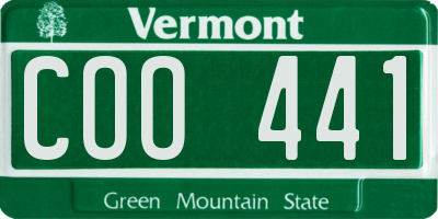 VT license plate COO441