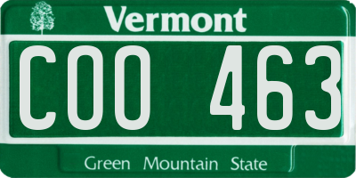 VT license plate COO463