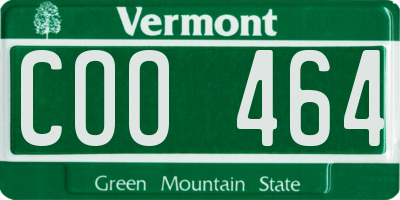 VT license plate COO464