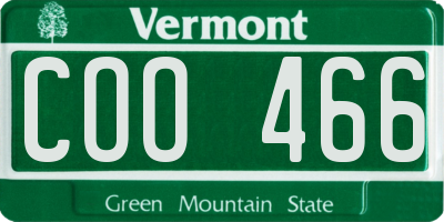 VT license plate COO466