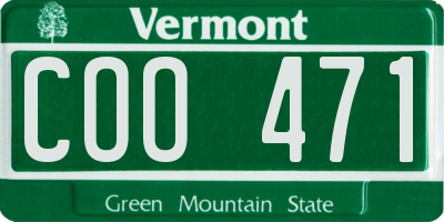 VT license plate COO471