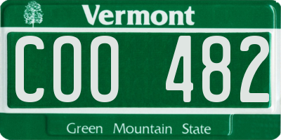 VT license plate COO482