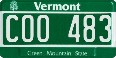 VT license plate COO483