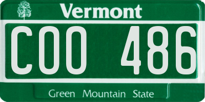 VT license plate COO486