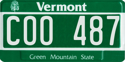 VT license plate COO487