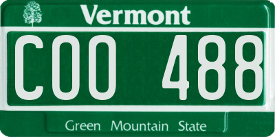 VT license plate COO488