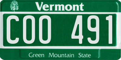 VT license plate COO491