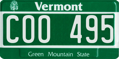 VT license plate COO495