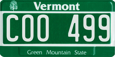 VT license plate COO499