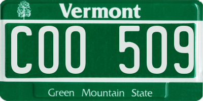 VT license plate COO509