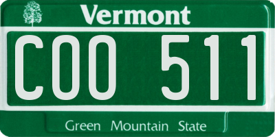 VT license plate COO511