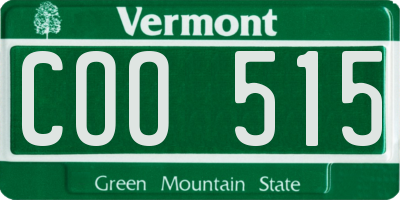VT license plate COO515