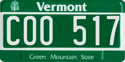 VT license plate COO517