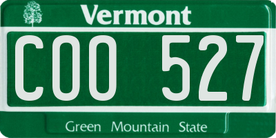 VT license plate COO527