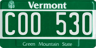VT license plate COO530