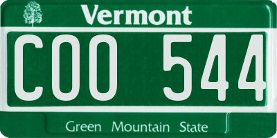 VT license plate COO544