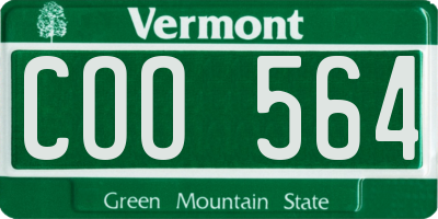 VT license plate COO564