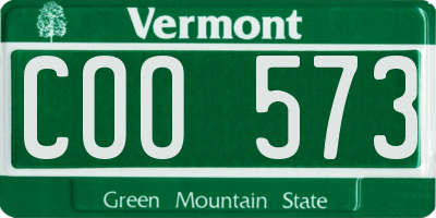 VT license plate COO573