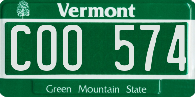 VT license plate COO574