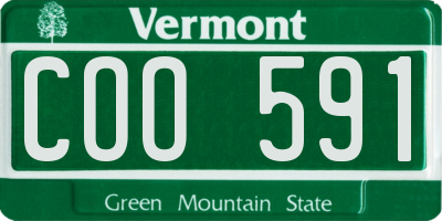 VT license plate COO591