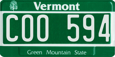 VT license plate COO594