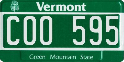 VT license plate COO595