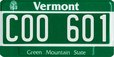 VT license plate COO601