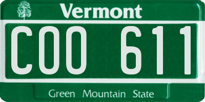 VT license plate COO611