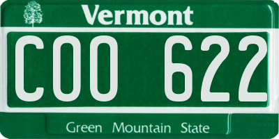 VT license plate COO622