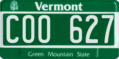 VT license plate COO627