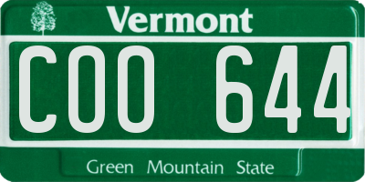 VT license plate COO644
