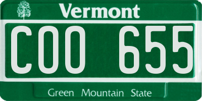 VT license plate COO655