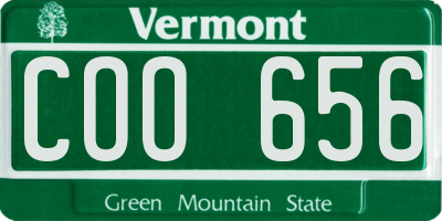 VT license plate COO656