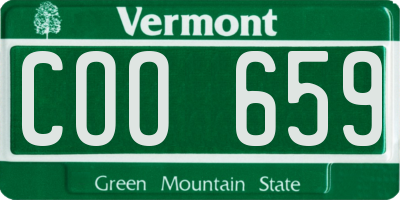VT license plate COO659