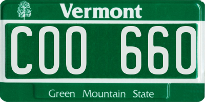 VT license plate COO660