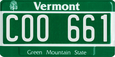 VT license plate COO661