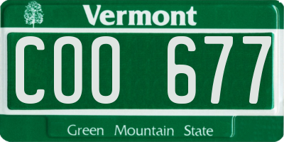 VT license plate COO677