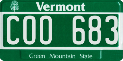 VT license plate COO683